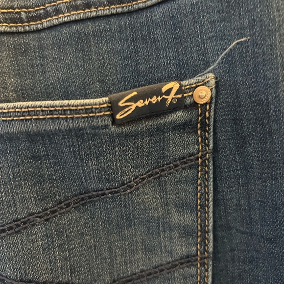 Seven7 Tummyless High Rise Skinny Medium Wash Jeans Size 16 Stretchy - Picture 5 of 5